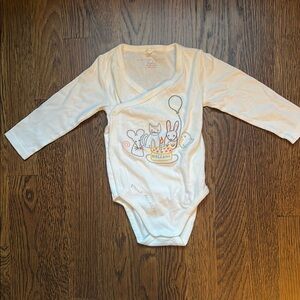 Stella McCartney White Baby Onesie with Animal embroidery